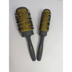 Drybar Ceramic Round Brush Set Full Pint and Half Pint Yellow Grey Blowout Tools